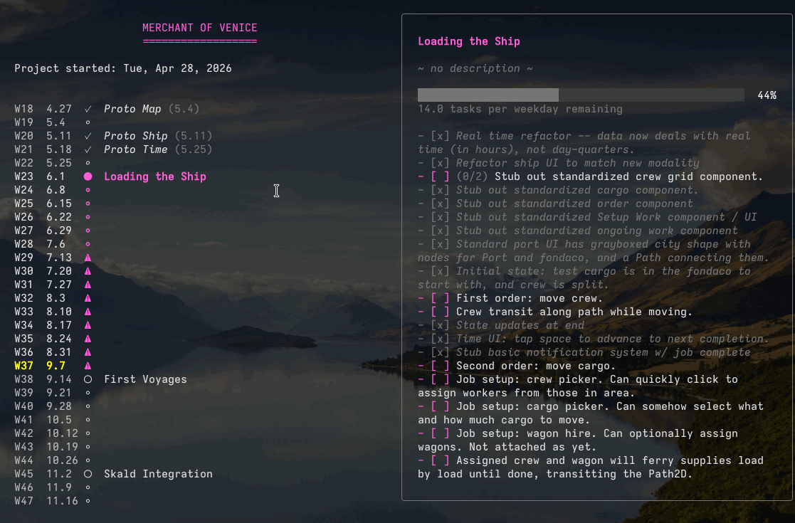 An animated gif of a user switching an in-progress project from Timeline mode to Non-Timeline Mode